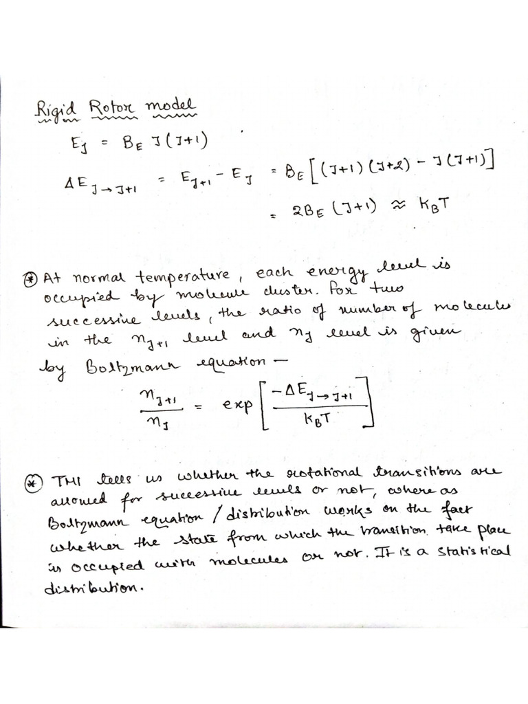 Rigid and Non-Rigid Rotor Models of Spectros | PDF