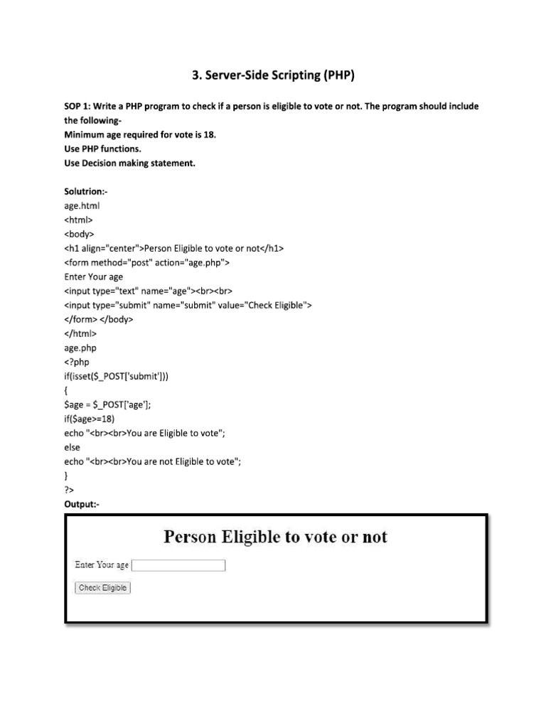 PHP Server Side Scripting | PDF