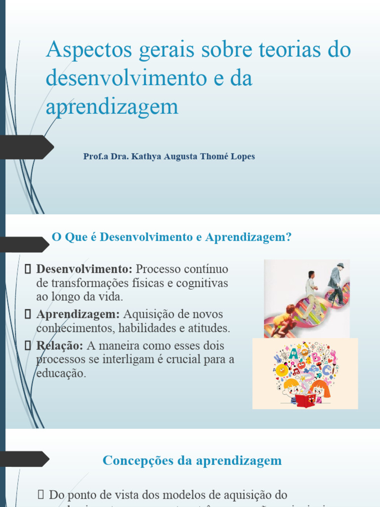 Teorias de Desenvolvimento e Aprendizagem | PDF | Aprendizado | Método ...