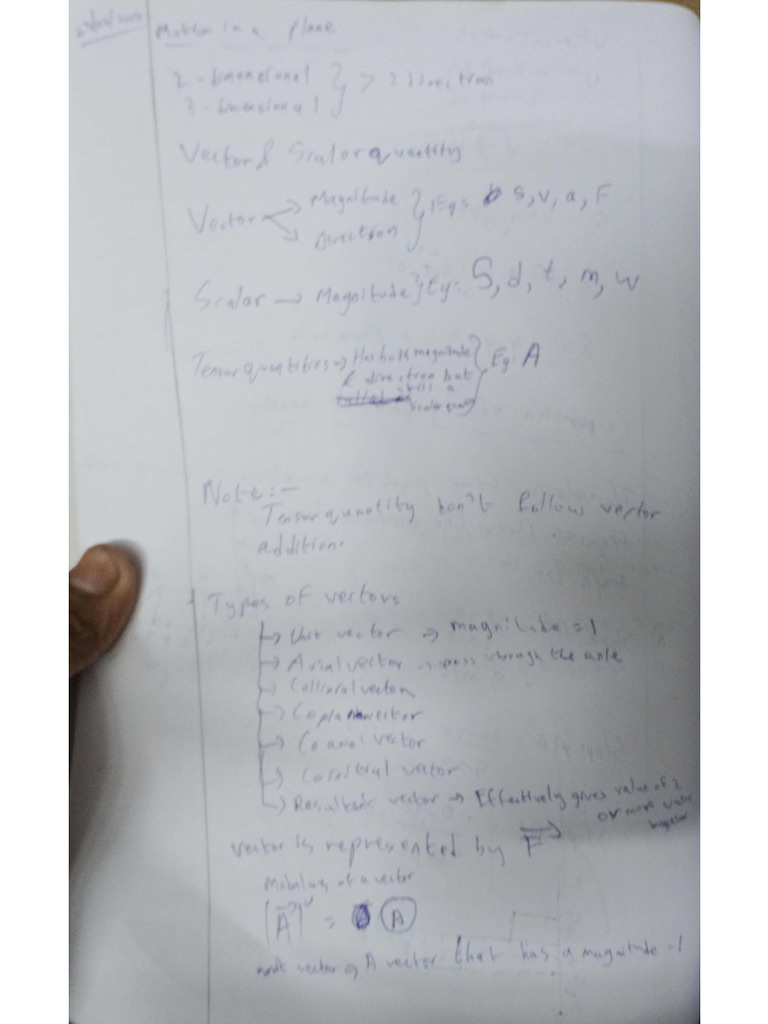 Motion in A Plane 11 | PDF