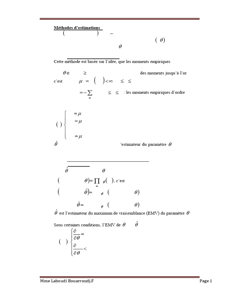 Estimation Ponctuelle en Statistique | PDF | Estimateur (statistique ...