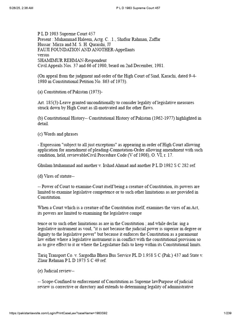 Supreme Court Ruling on Legislative Vires | PDF | Supreme Court Of The ...
