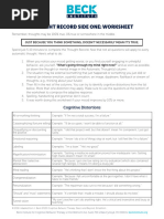 Cognitive Restructuring Workbook Guide | PDF | Thought | Emotions