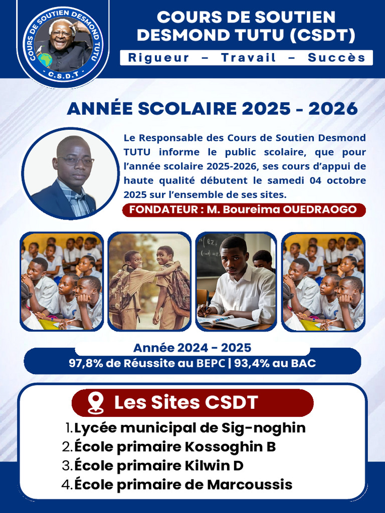 Cours de soutien CSDT 2025-2026 | PDF