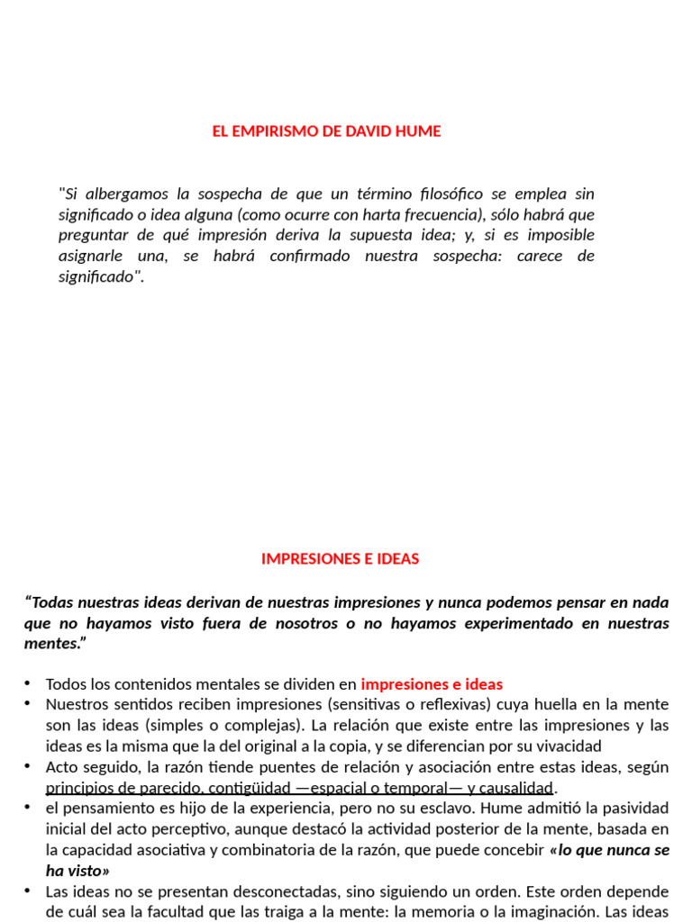 Empirismo y Causalidad en Hume | PDF | Causalidad | David Hume