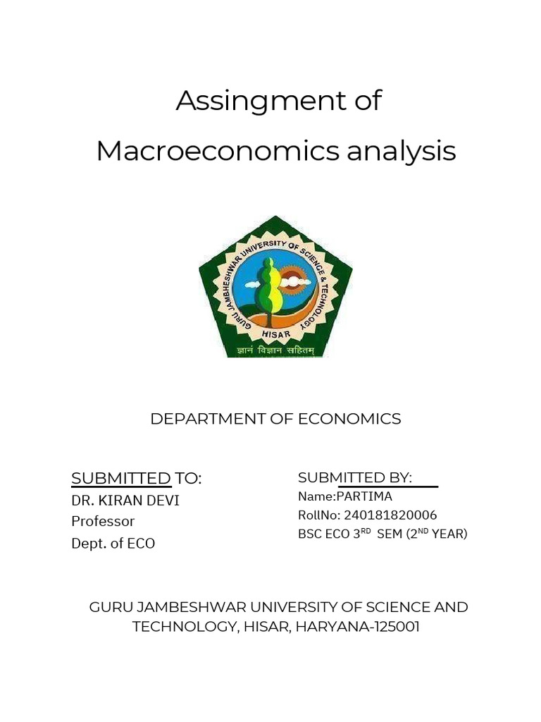 Macroeconomics Analysis Assignment | PDF