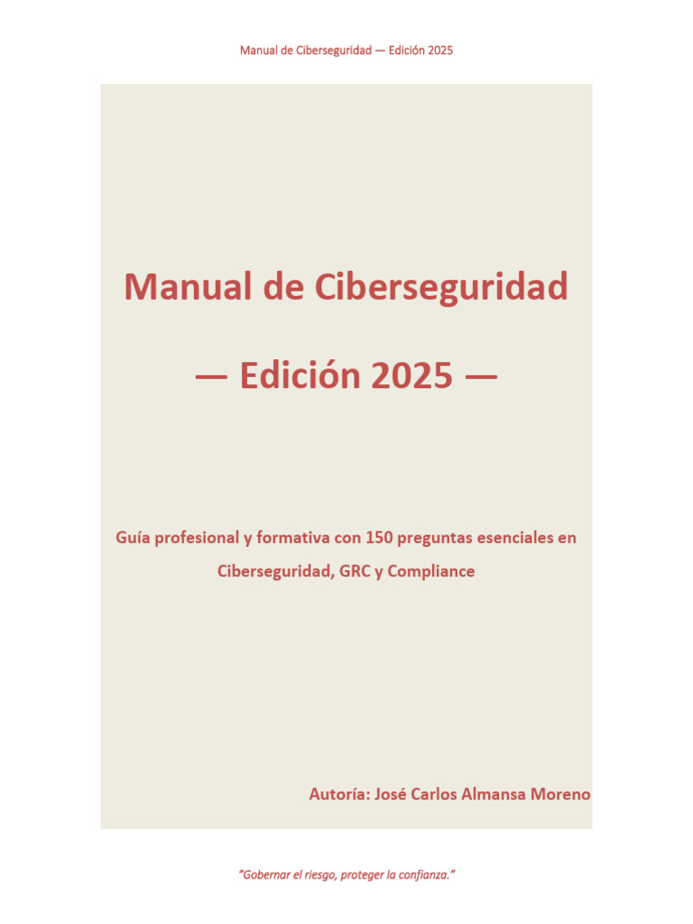 Manual de Ciberseguridad 2025 | PDF | Seguridad | La seguridad informática