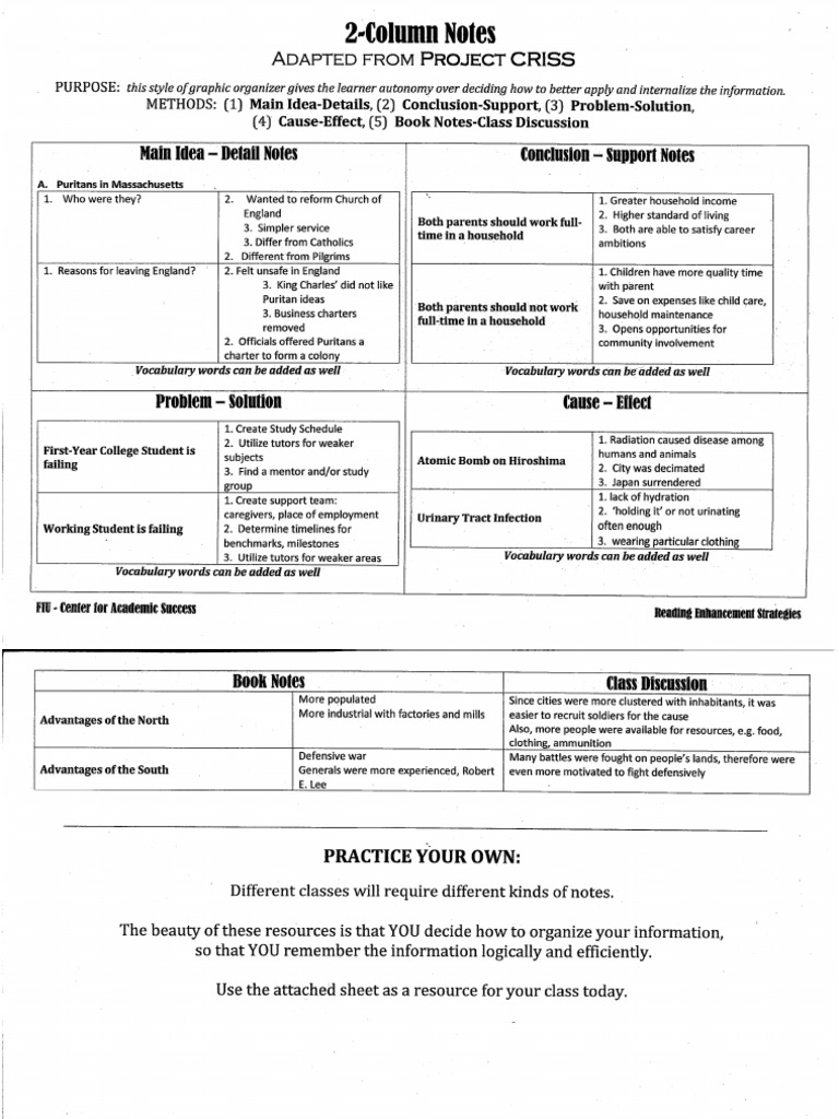 Two Column Notes-3 | PDF