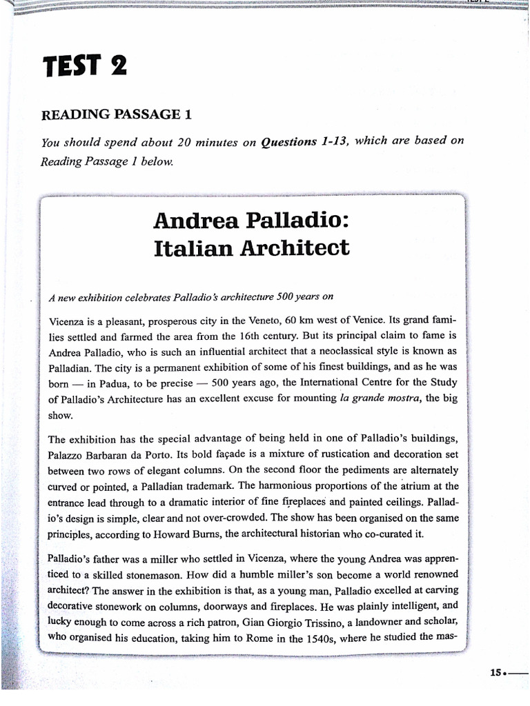 Reading Vol 4 Test 2 DONE | PDF