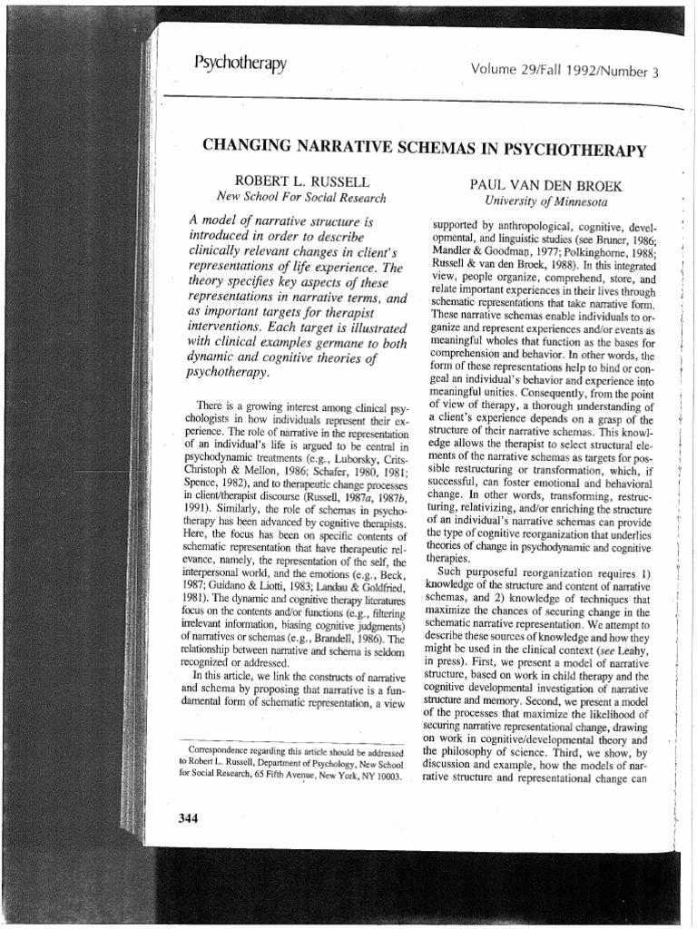 1992 Russell Psychotherapy | PDF