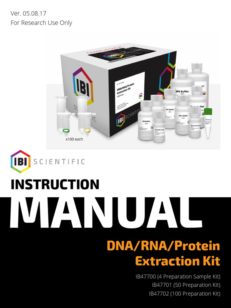 DNA/RNA/Protein Extraction Kit Manual | PDF | Protein Purification ...