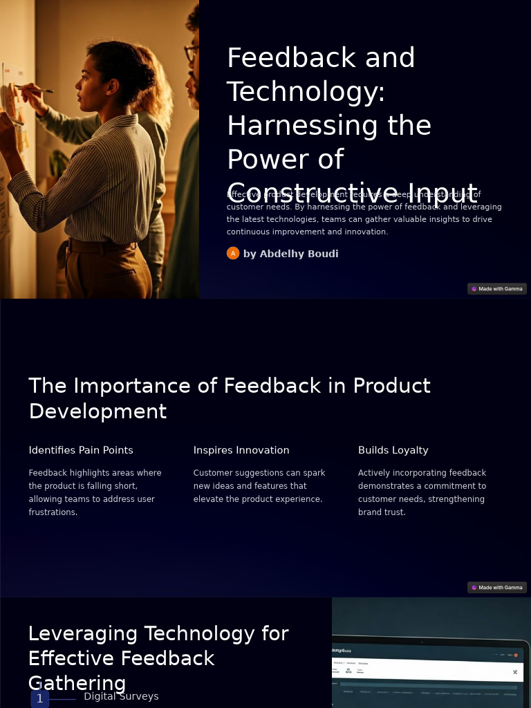 Feedback and Technology Harnessing The Power of Constructive Input ...