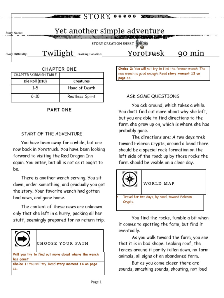 Yet Another Simple Adventure | PDF