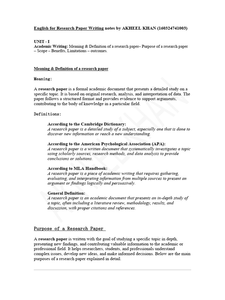 Research Paper Writing Essentials | PDF | Academic Publishing | Methodology