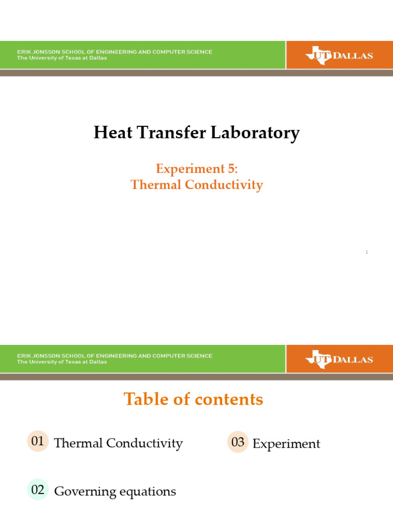 Thermal Conductivity Experiment Guide | PDF | Heat Transfer | Heat