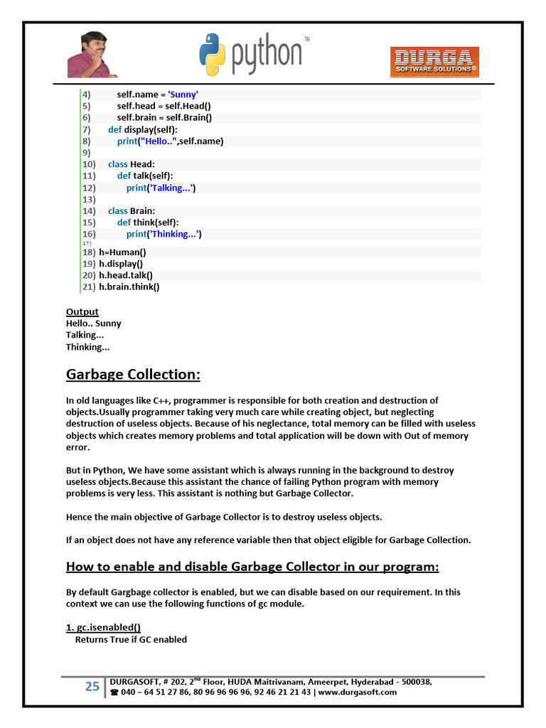 Python Garbage Collection Explained | PDF