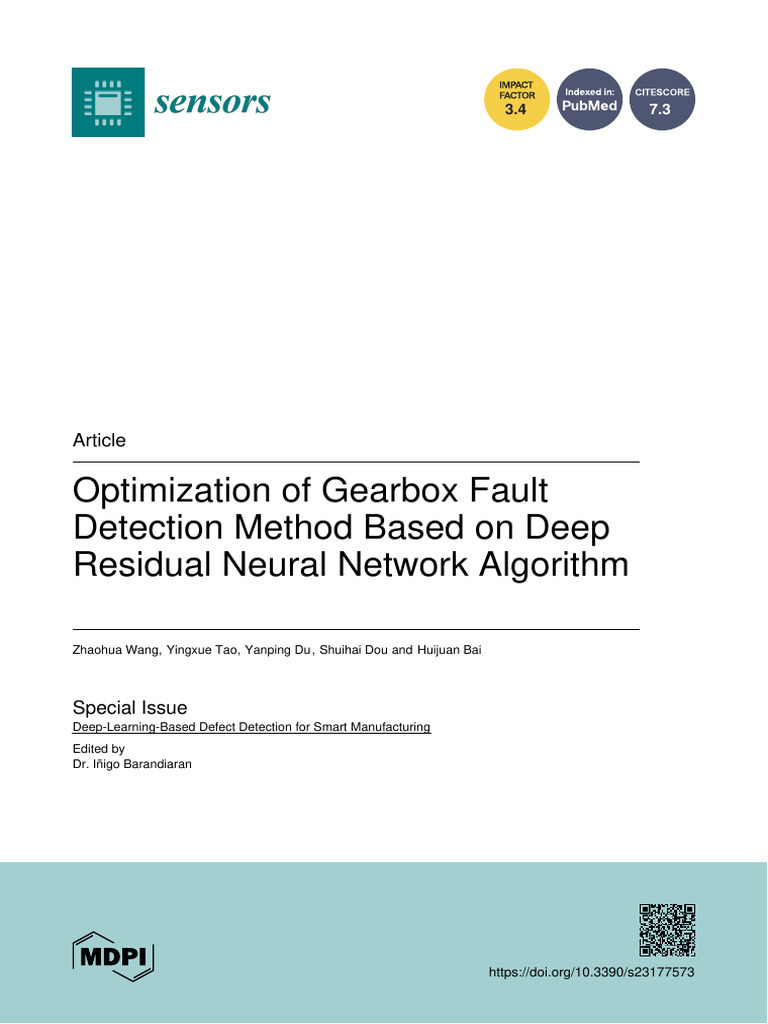 Gearbox Fault Detection via Deep Learning | PDF | Wavelet | Deep Learning