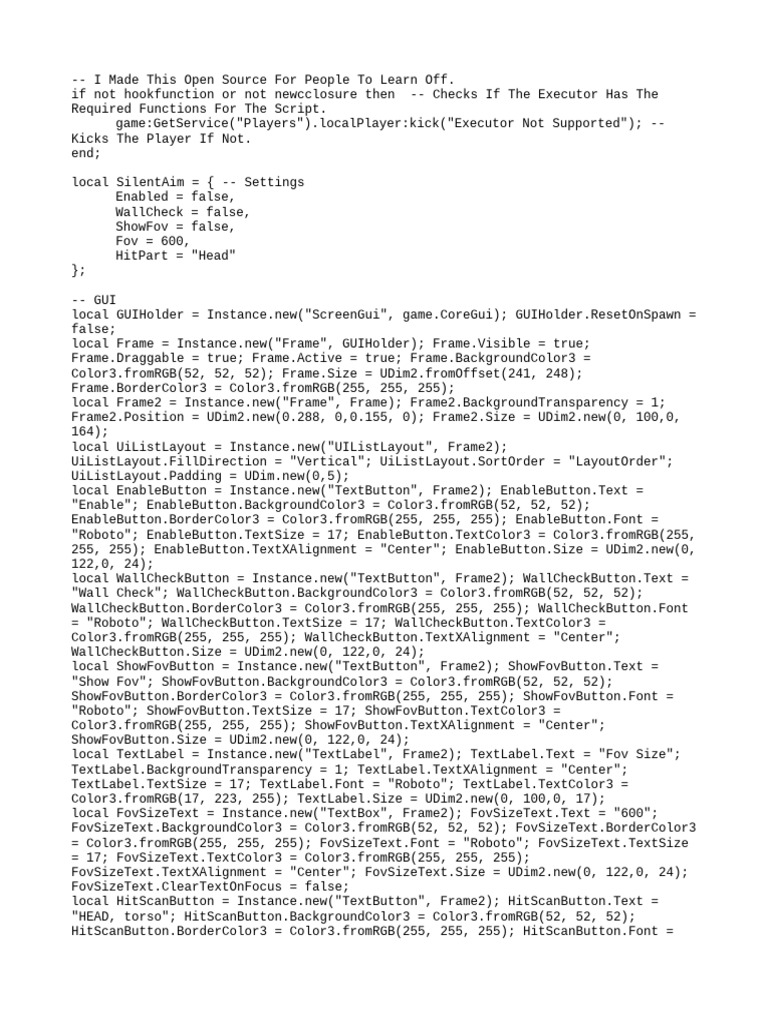 Project Delta Silent Aim Script | PDF | Text | Typography
