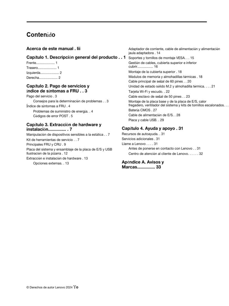 Manual de Hardware y Soporte Lenovo | PDF | Hardware de la computadora ...