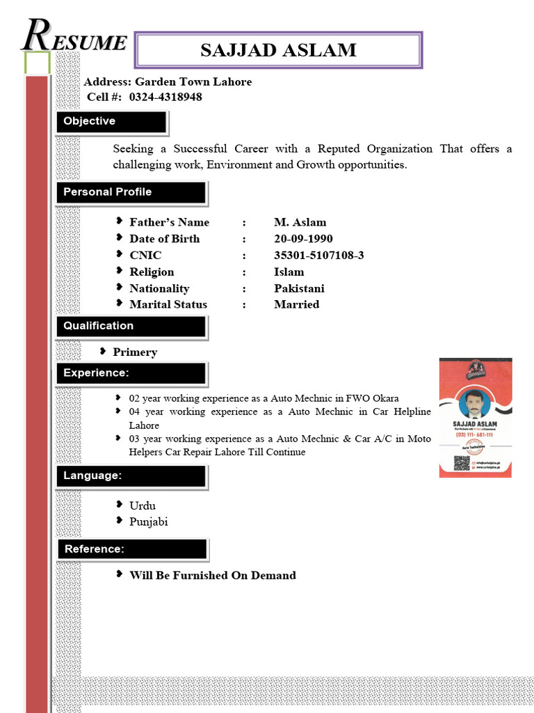 Sajjad CV | PDF