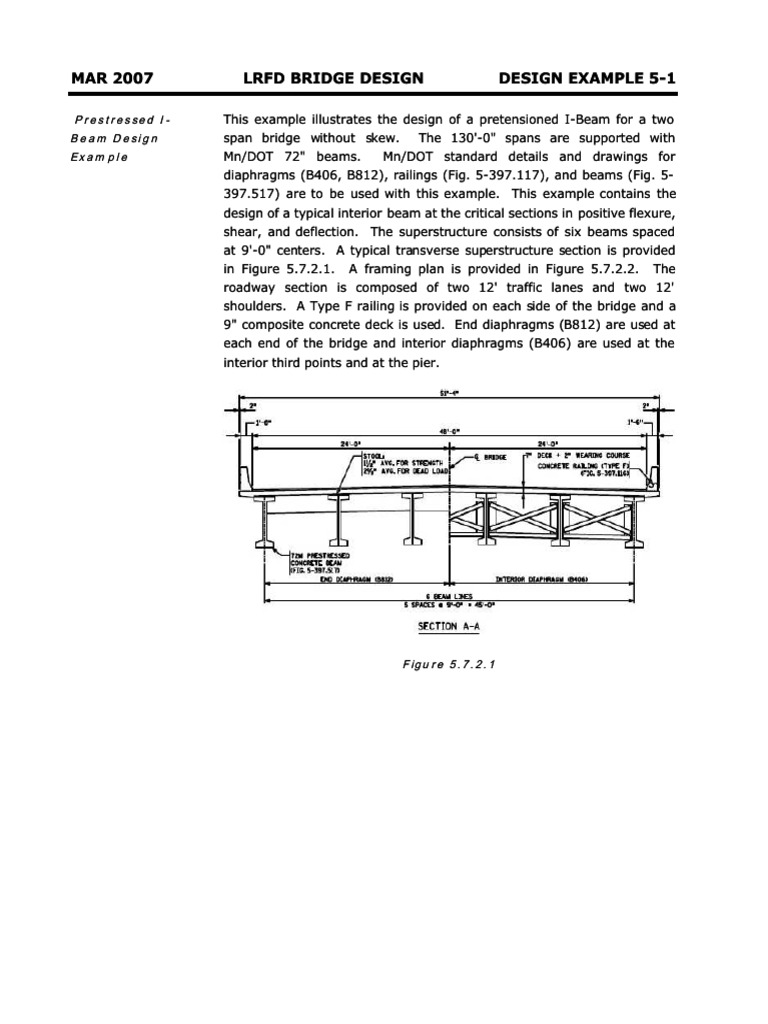I-Beam Design for Two-Span Bridge | PDF | Beam (Structure) | Bending