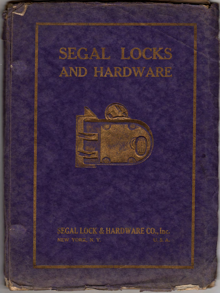 1929 - Segal Catalog - Locksmithing | PDF