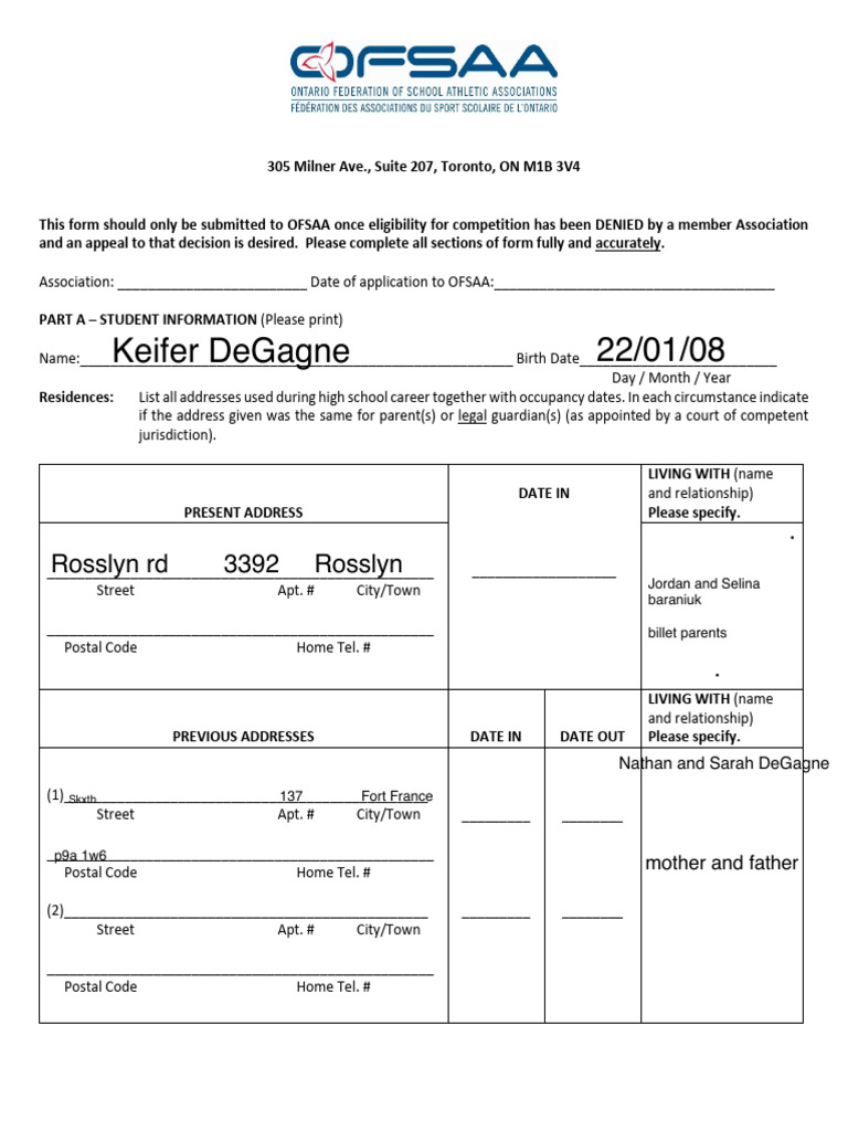 2024 2025 - OfSAA Transfer Appeal Form | PDF | Psychiatry | Health ...