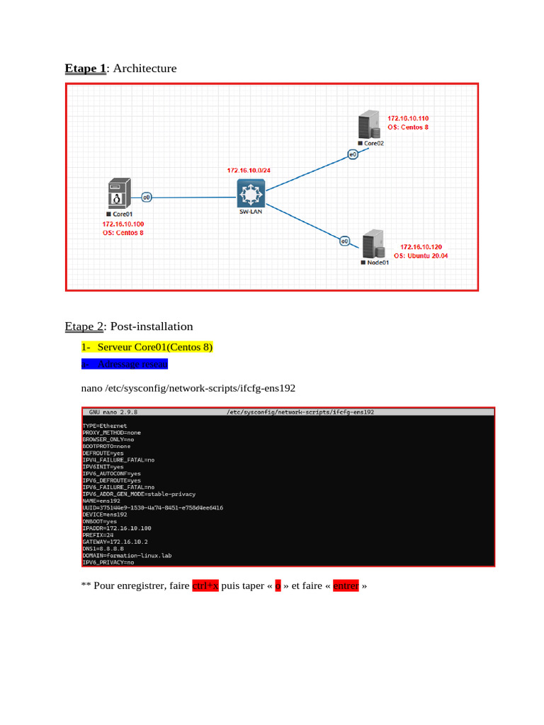Configuration Serveurs CentOS et Ubuntu | PDF | Enveloppe de protection ...