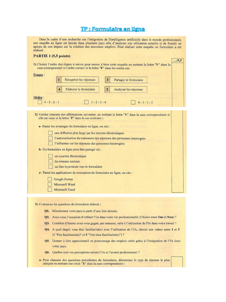 Création de formulaires en ligne efficaces | PDF