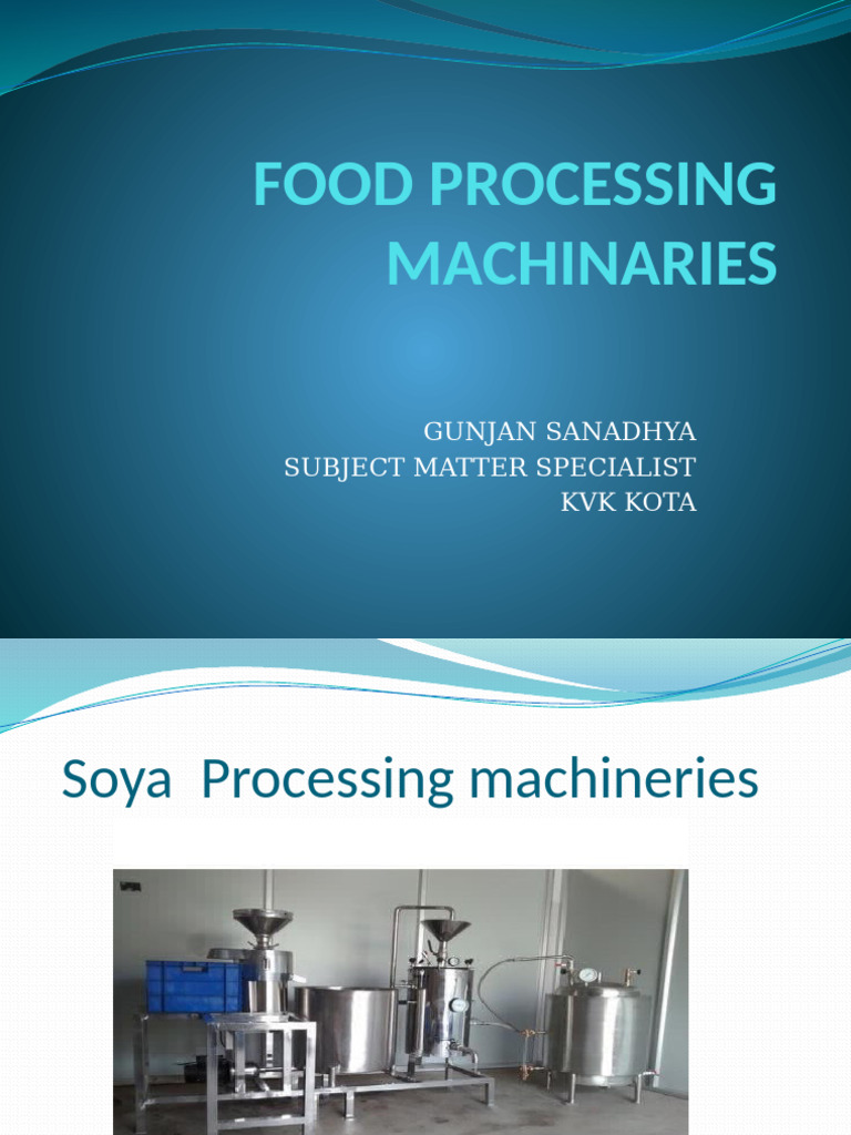 Food Processing Machinaries | PDF