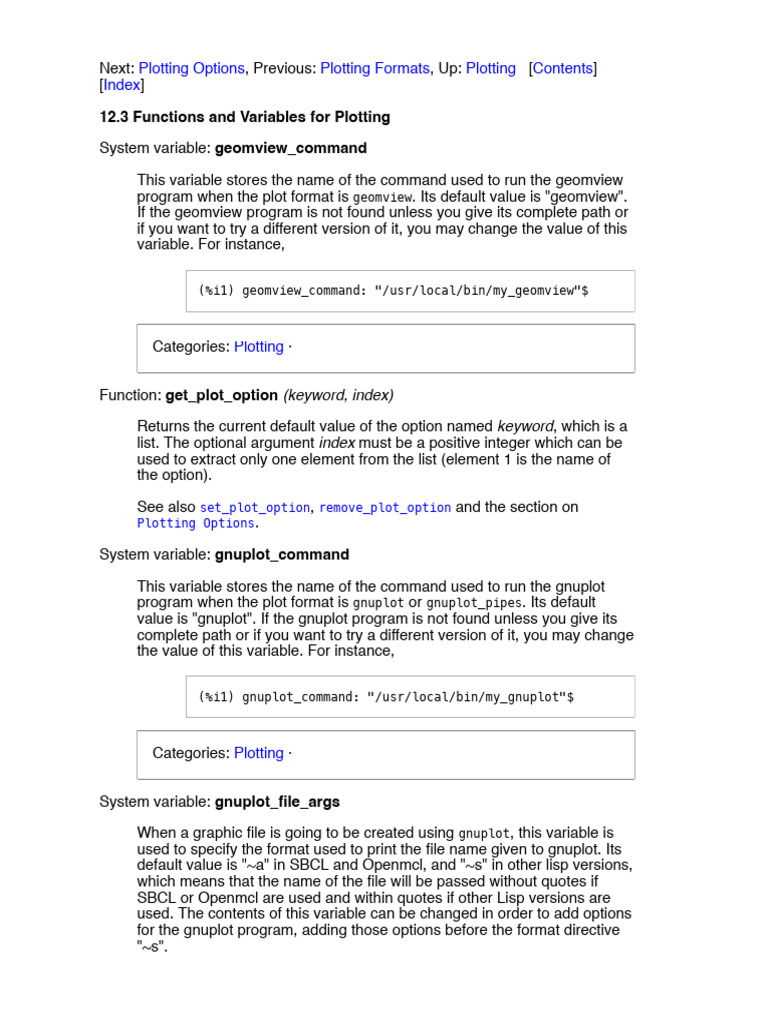 Maxima Plotting Functions Overview | PDF | Variable (Mathematics ...