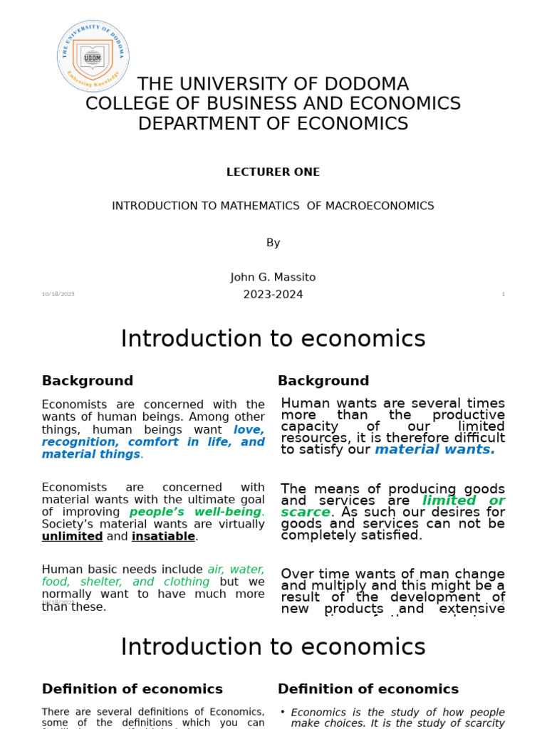 Introduction to Macroeconomics Concepts | PDF | Gross Domestic Product ...