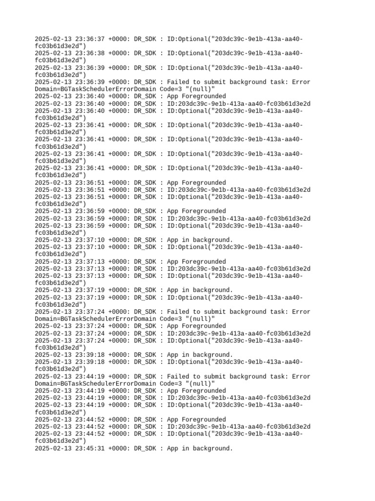 Background Task Submission Errors | PDF