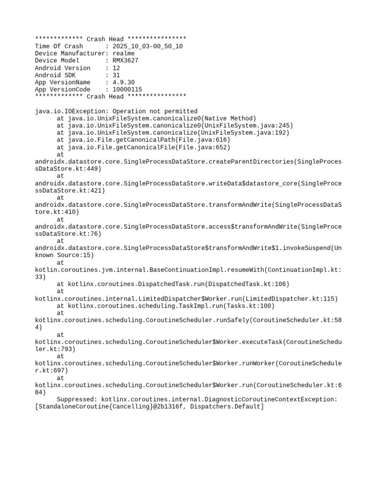 Realme RMX3627 Crash Log Analysis | PDF