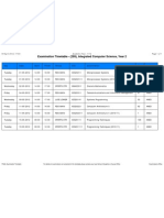 Examination Timetable - (299), Integrated Computer Science, Year 2