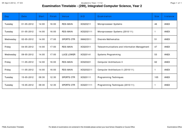 Year 2 Integrated Computer Science Exams | PDF | Computers | Technology ...