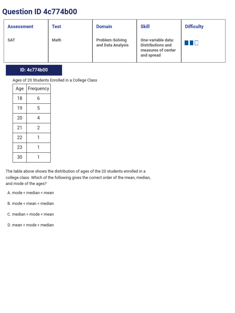 Math Data Analysis QB SAT-1!50!17 | PDF