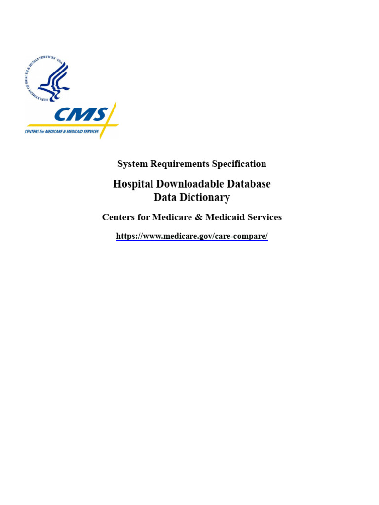 Hospital Database Data Dictionary 2025 | PDF | Medicare (United States ...