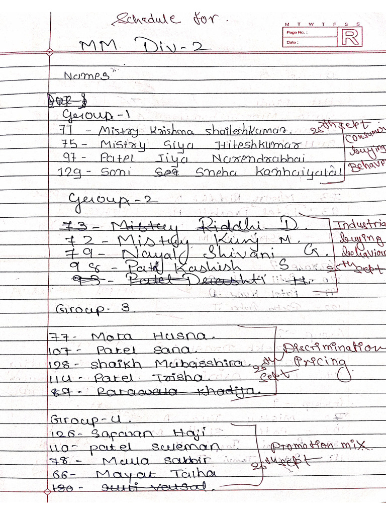 Groups For Presentation | PDF