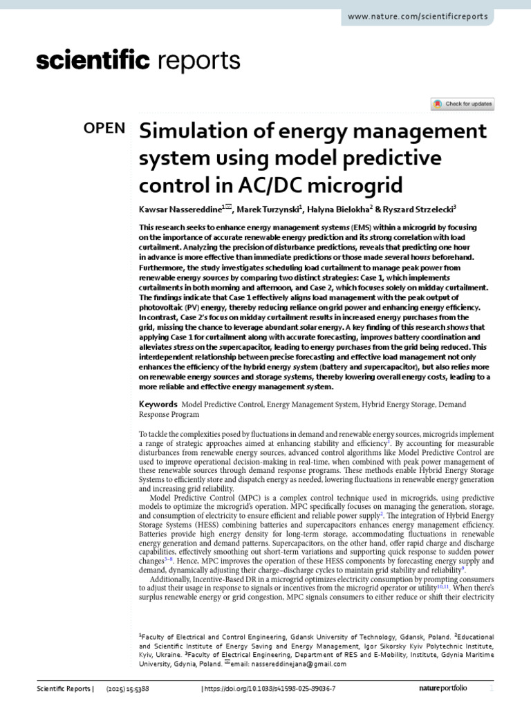 Energy Management in AC/DC Microgrids | PDF | Photovoltaics ...