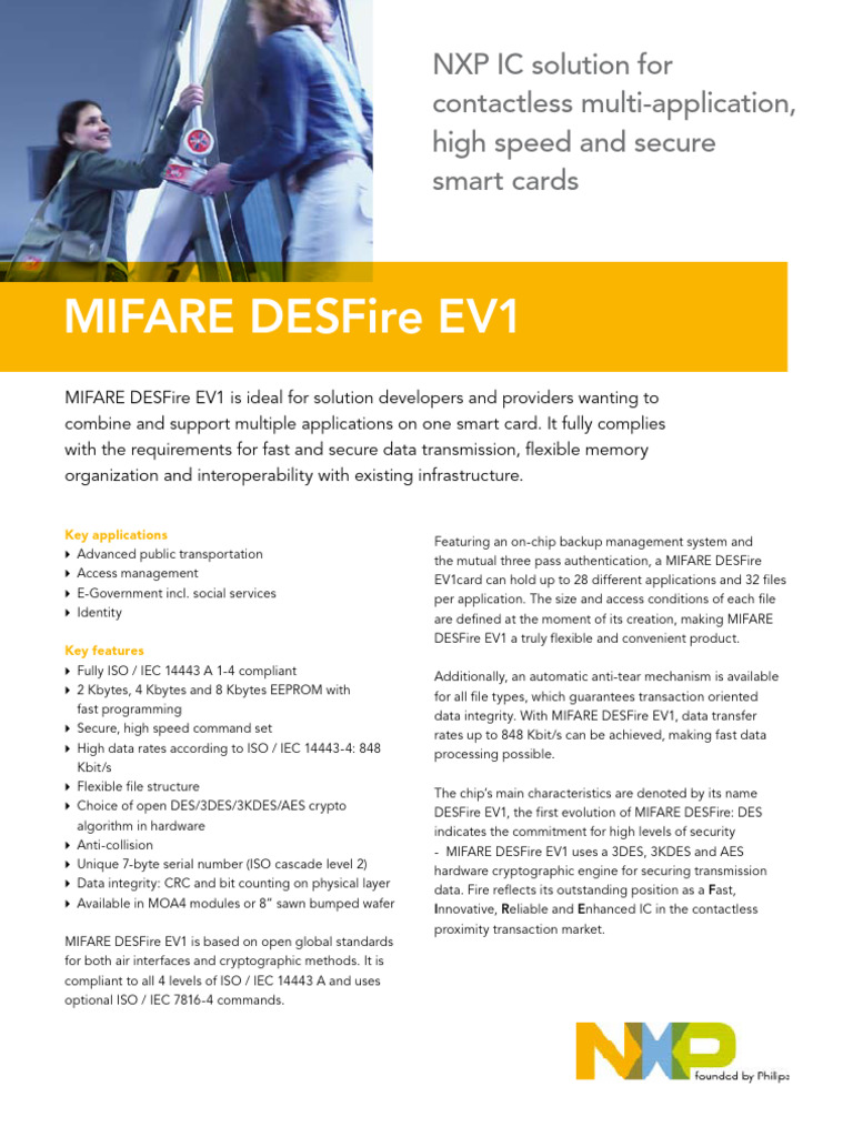 MIFARE DESFire EV1: Secure Smart Card Solutions | PDF | Computer ...