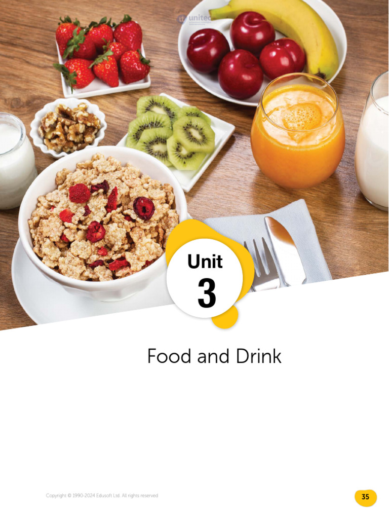 Unit 3: Food and Drink Vocabulary | PDF | Lunch | Coffeehouse