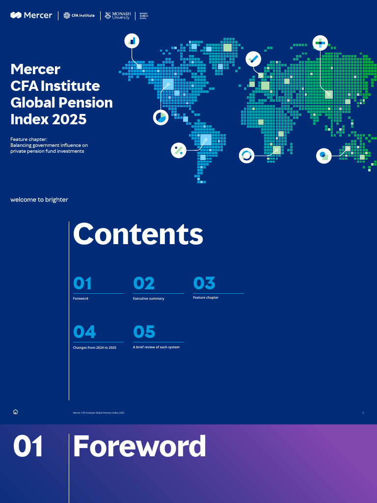 Mercer CFA Global Pension Index 2025 | PDF | Pension | Retirement