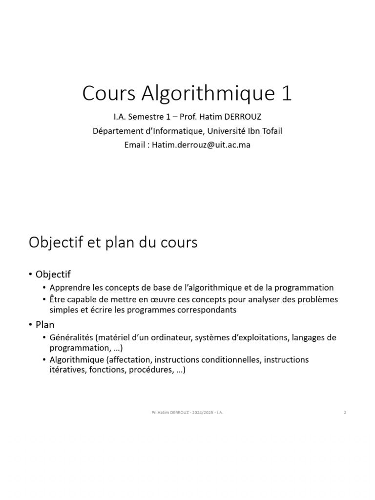 Introduction à l'Algorithmique et Programmation | PDF | Compilateur ...