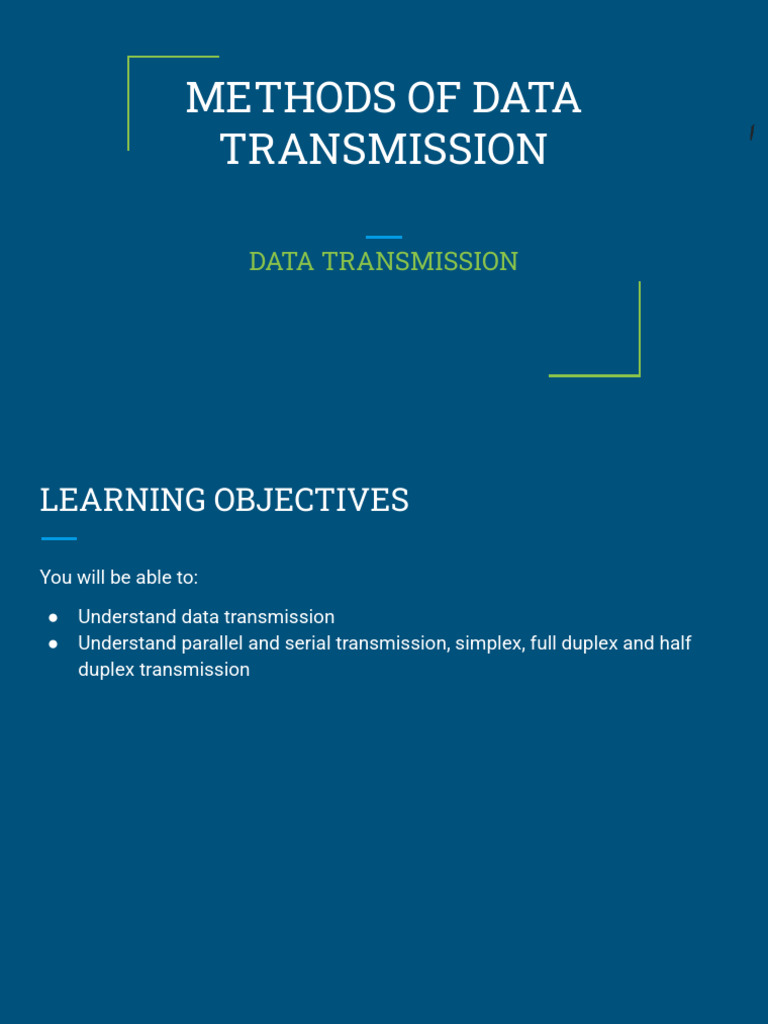 02-02-Data Transmission-Methods of Data Transmission | PDF