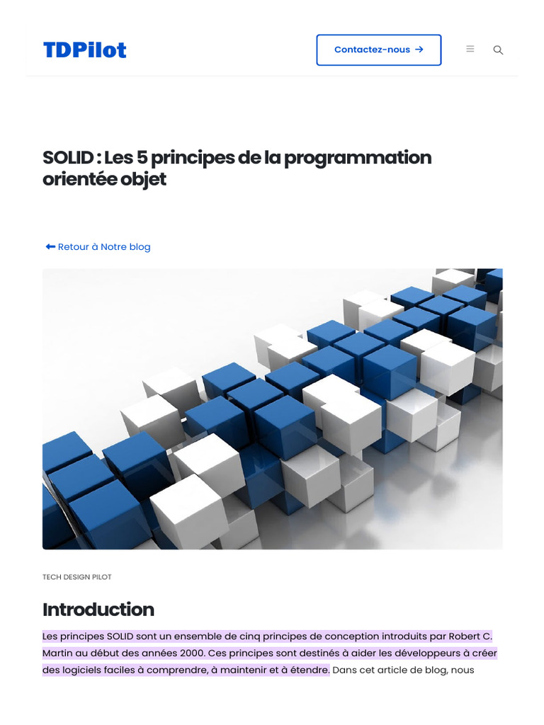 Principes SOLID en programmation | PDF | Interface (Informatique ...