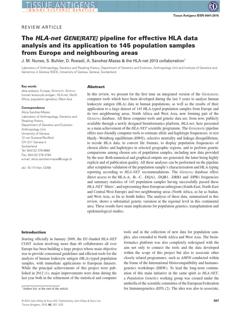 HLA-net G | PDF | Human Leukocyte Antigen | Haplotype