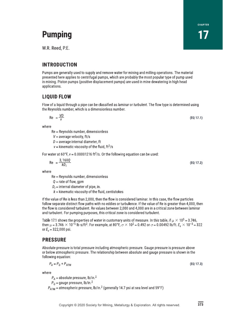 Pumping Chapter | PDF