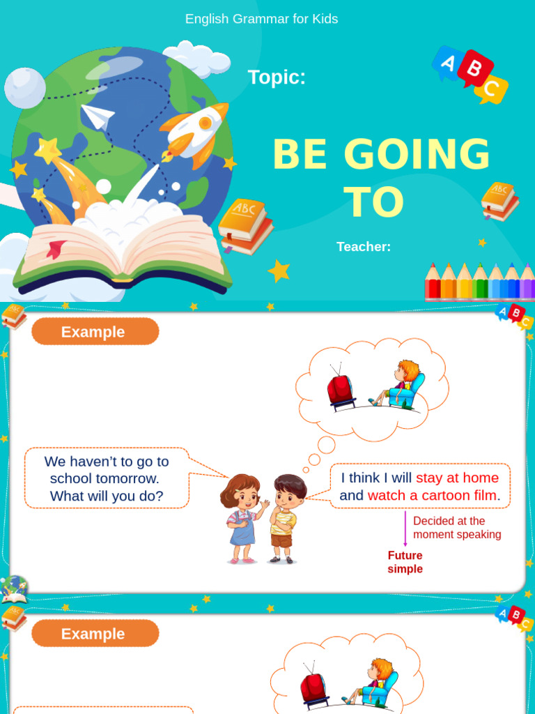 Grammar 1 - Be Going To | PDF