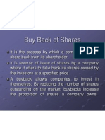 Buyback of Shares